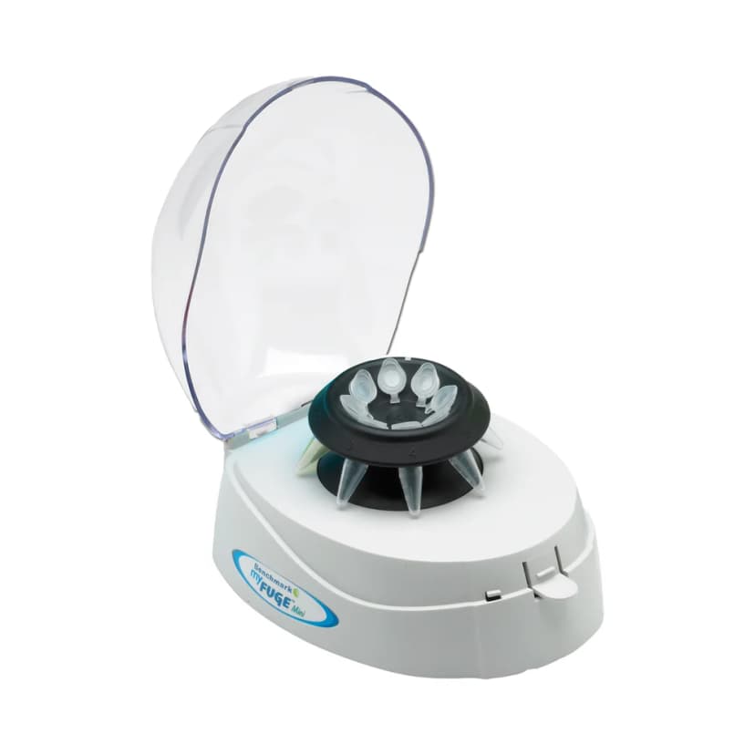 MyFuge Mini Centrifuge, Clear Lid, with 2 Rotors , 100–240 V - Centrifuges | Shop Accessories | Legacy Lab Supplies