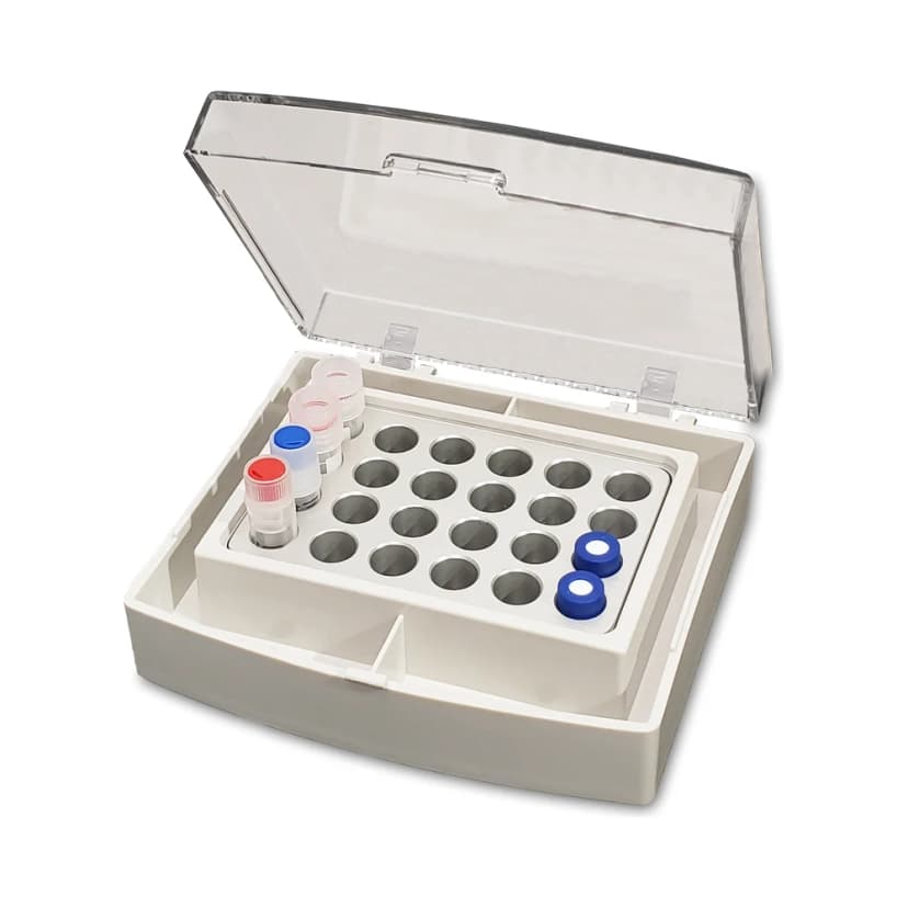 Block 24 × 2 mL HPLC / Autosampler Vials, 12 × 32 mm - Thermal Processing | Legacy Lab Supplies