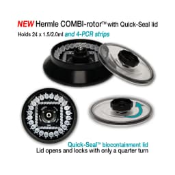 COMBI-Rotor 24 × 1.5/2.0 mL + 4 × PCR Strips with Quick-Lock Lid - Additional View | Legacy Lab Supplies