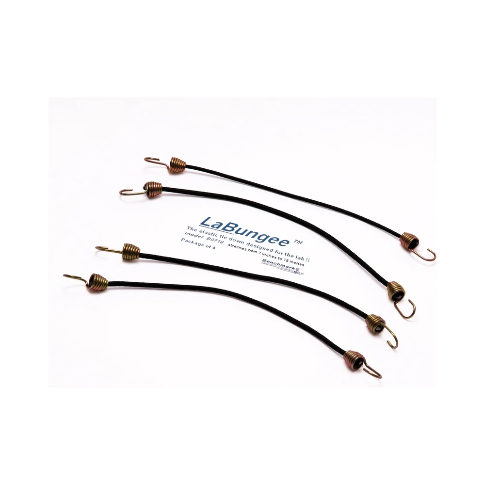 LaBungee 4-Cord Bungee Cord Pack, 7"–12" Working Size - Shaker Accessories | Legacy Lab Supplies