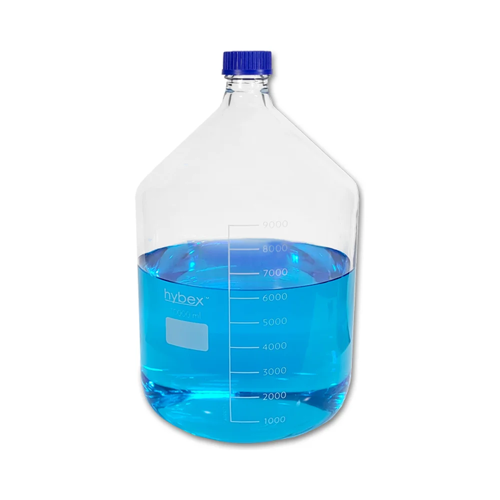 hybex 10 L Bottle with GL45 Blue Cap, 1/each - Glass Bottles & Flasks | Legacy Lab Supplies