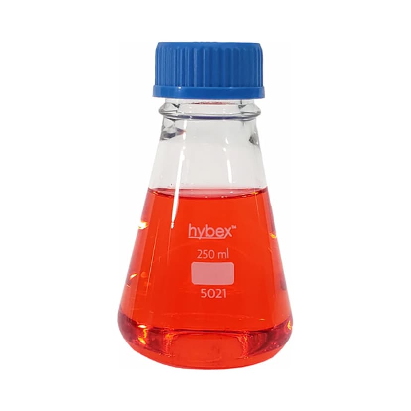 hybex 250 mL Erlenmeyer Flask with GL45 Cap, 12/pk - Laboratory Equipment | Legacy Lab Supplies