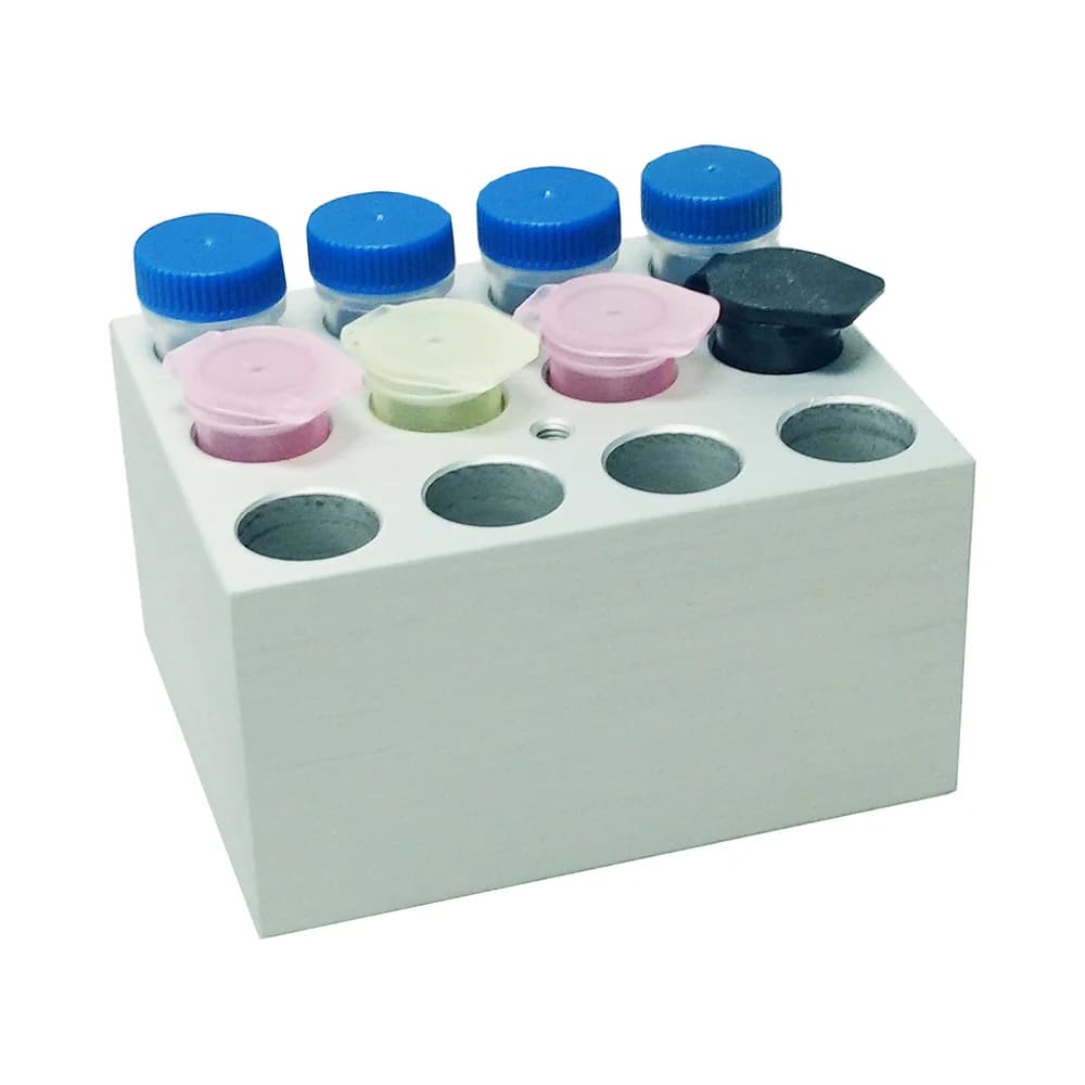Block, 12 × 5 mL Centrifuge Tubes (17 mm Diameter) - Dry Baths | Legacy Lab Supplies