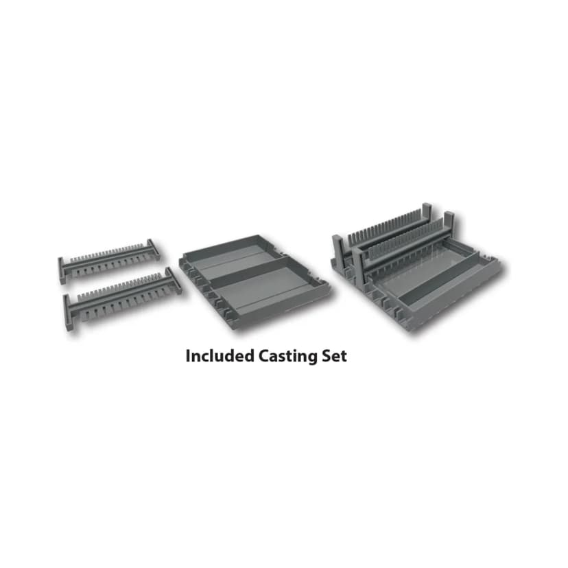 Extra casting set for 10.5x10cm and 10.5x6cm gels. Includes stand, trays, E1101-COMB1 double-sided combs - Life Science | Order Online | Legacy Lab Supplies
