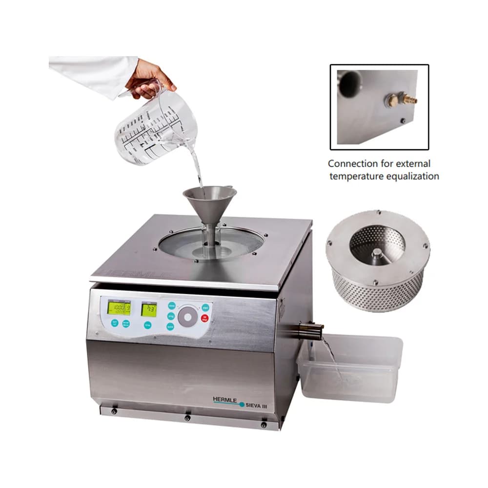 SIEVA-3 w/ external temperature control and 500 ml perforated rotor basket - Centrifuges | Legacy Lab Supplies