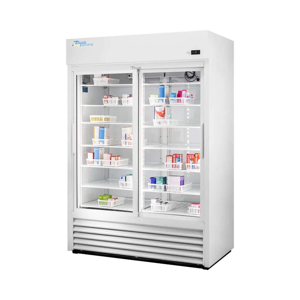 True Scientific TSCI-1200PR-SLG-M-WW-1A 2°C to 8°C Pharmacy Refrigerator, 1204 L / 42.5 cu ft, Slide Glass Door - Pharmacy Refrigerators | Legacy Lab Supplies