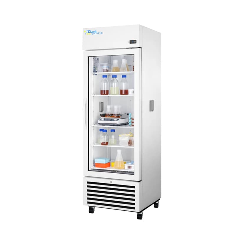 True Scientific TSCI-450CR-SWG-R-WW-1A 2°C to 10°C Chromatography Refrigerator, 437.8 L / 15.46 cu ft, Swing Glass Door - Cold Storage | Legacy Lab Supplies