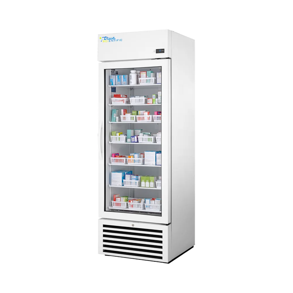 True Scientific TSCI-450PR-SWG-R-WW-1A 2°C to 8°C Pharmacy Refrigerator, 437.8 L / 15.46 cu ft, Swing Glass Door - Pharmacy Refrigerators | Legacy Lab Supplies