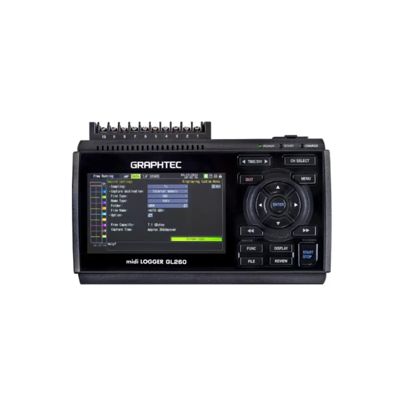 Yamato GL260 Data Logger, 4.3" Color Display, 10 Analog Channels - Laboratory Equipment | Legacy Lab Supplies